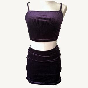 F21 purple mini dress set